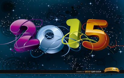 Comemoração de 2015 no fundo do espaço