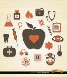 Medical health icons pack
