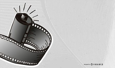 Fundo de tira de filme 3D criativo