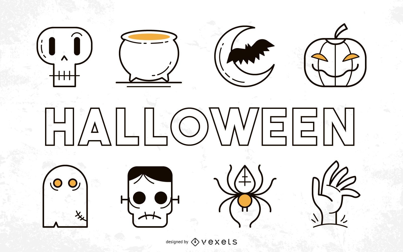Funky Halloween Stuff Pack mit Typografie
