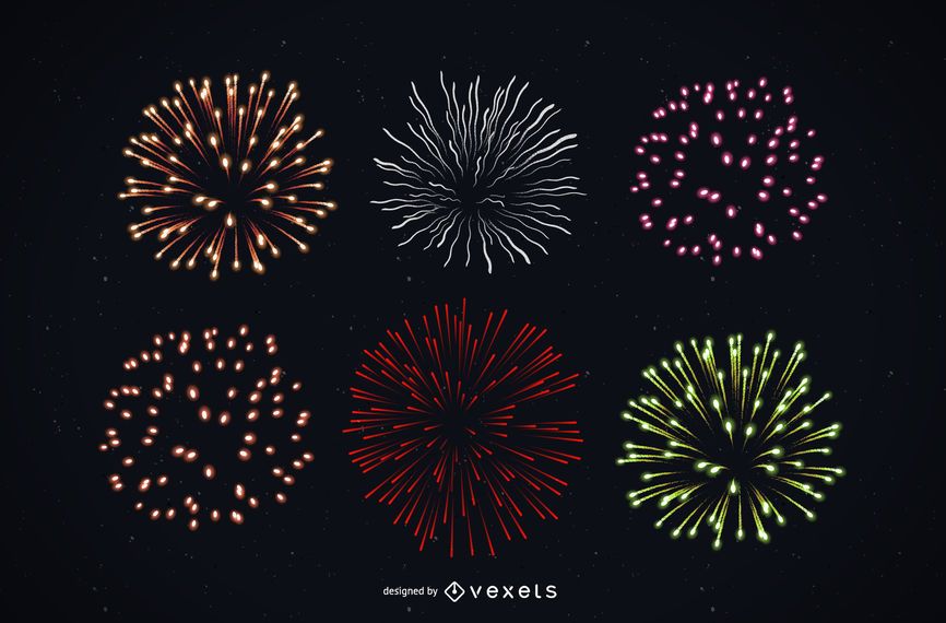 Brilhante colorido detalhado fogo de artifício Brilhante colorido detalhado fogo de artifício