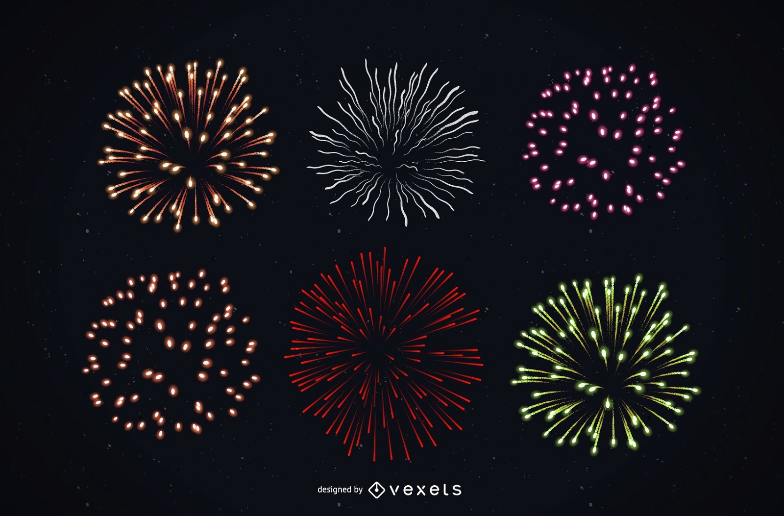 Bright Colorful Detailed Firework Pack