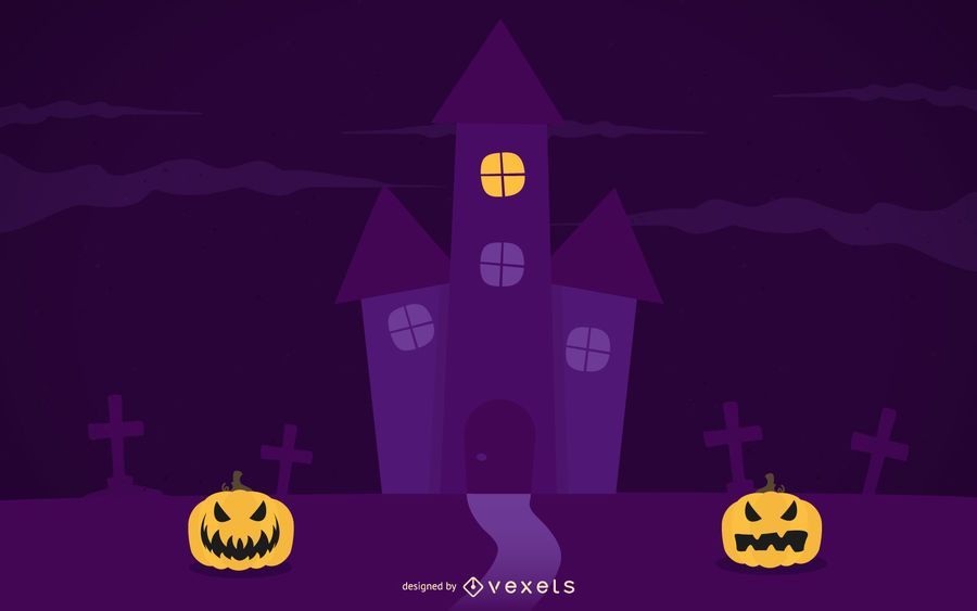 Halloween Night Creepy Purple Poster Template Halloween Night Creepy Purple Poster Template