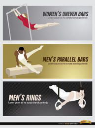 3 sports headers set