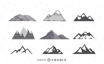 Black & White Abstract Mountains Pack Black & White Abstract Mountains Pack
