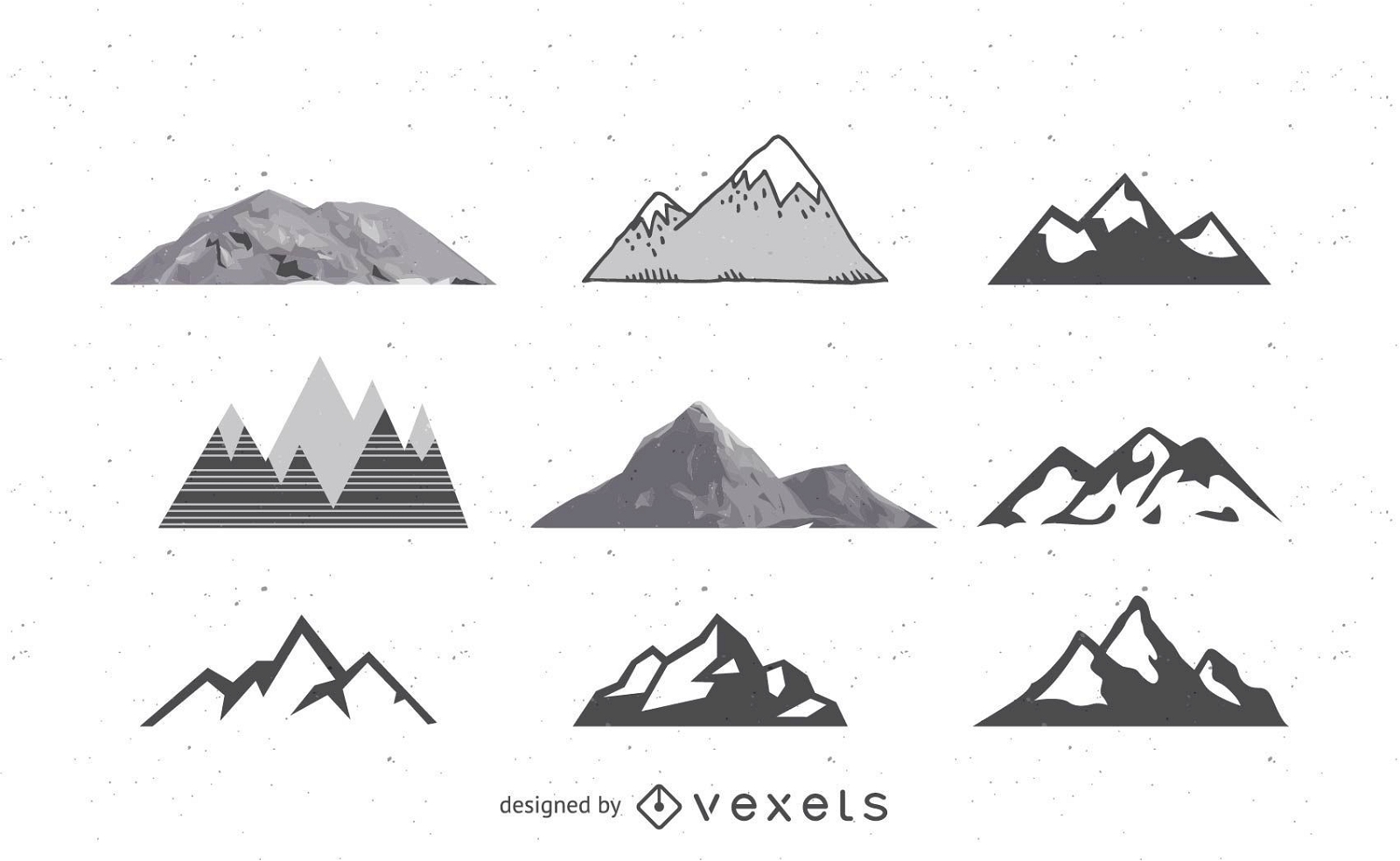 Black & White Abstract Mountains Pack