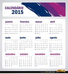 Calendário de pinceladas artísticas 2015 Português