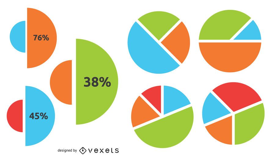 Creativo gráfico circular negocio infografía Creativo gráfico circular negocio infografía