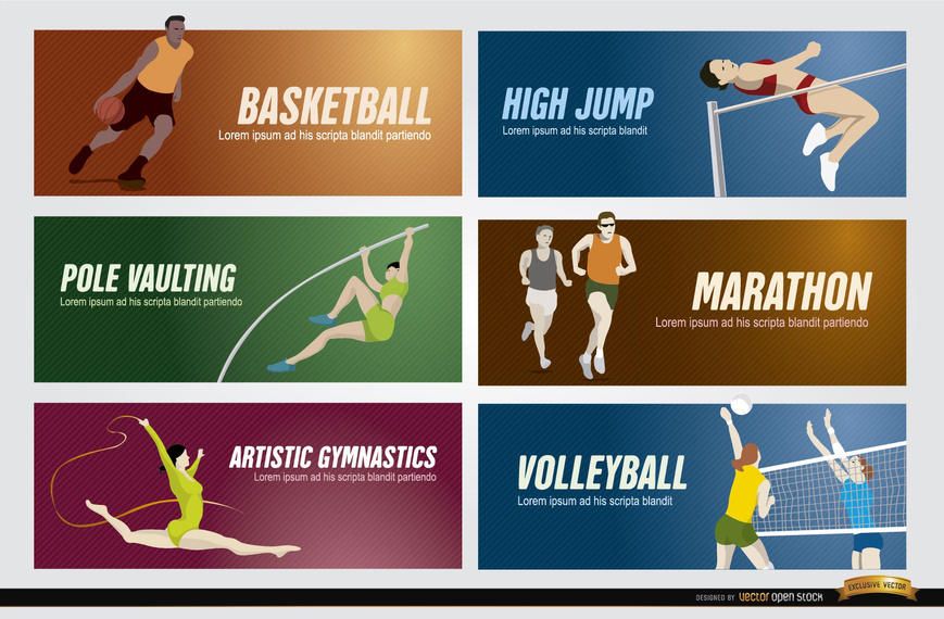 Banners de esportes olímpicos Banners de esportes olímpicos
