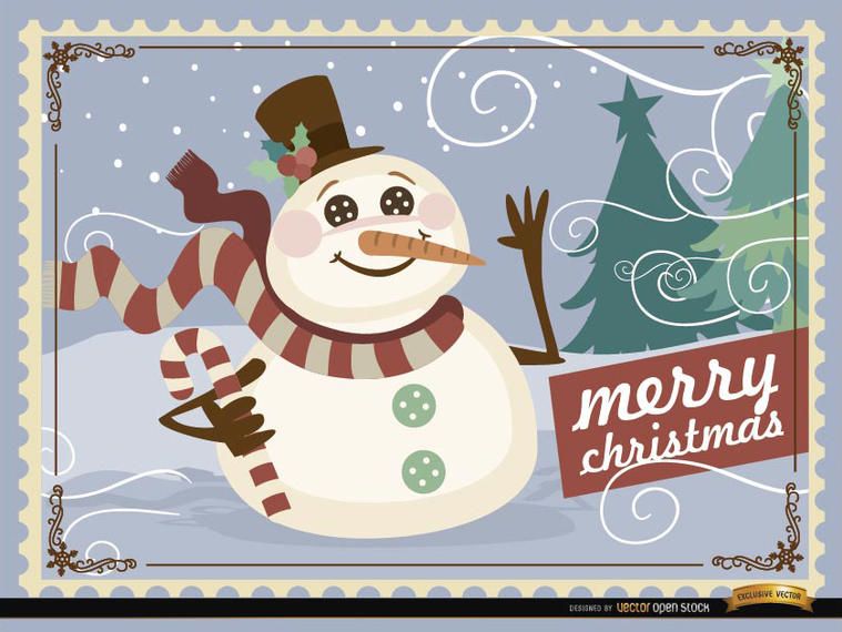 Christmas Snowman background Christmas Snowman background