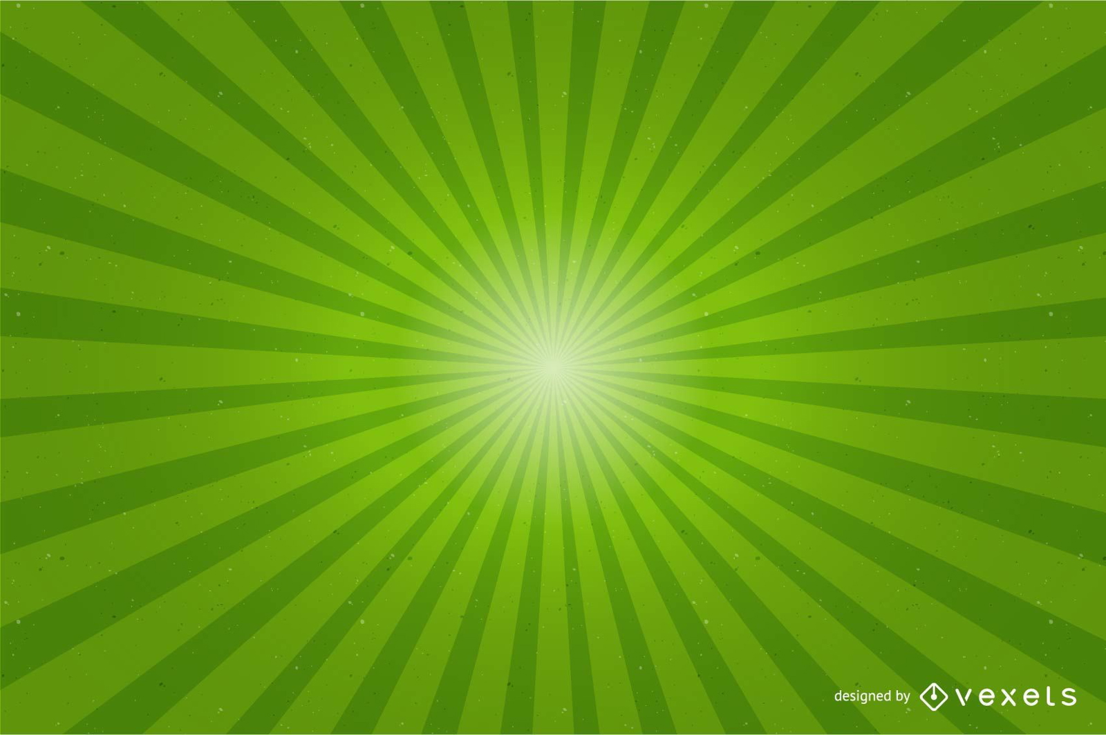 Glänzend grüner Sunburst-Hintergrund