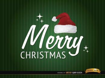 Merry Christmas hat and text Merry Christmas hat and text