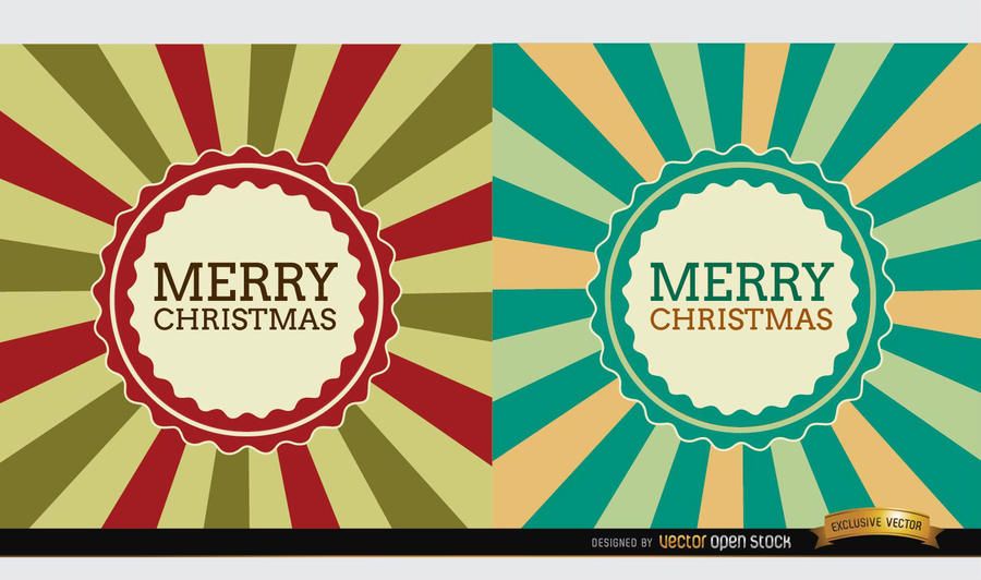 Fundo de rótulo de listras radiais de Natal 2 Fundo de rótulo de listras radiais de Natal 2