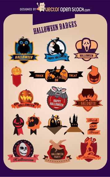 17 Halloween Creative Badges 17 Halloween Creative Badges