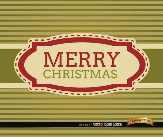 Merry Christmas stripes riband card Merry Christmas stripes riband card