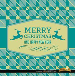 Christmas reindeer card abstract background