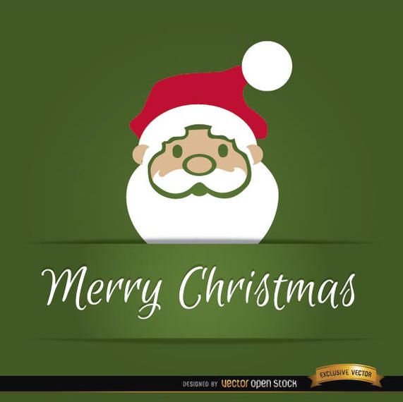 Santa Claus head Christmas card Santa Claus head Christmas card