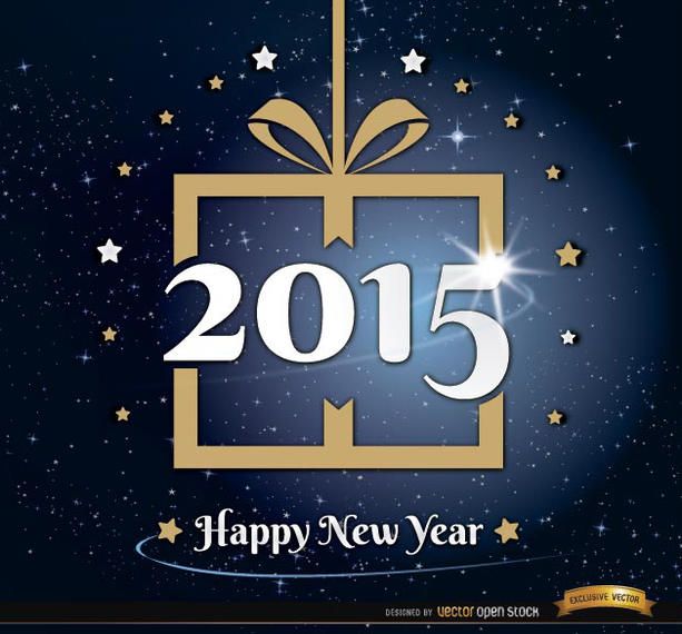 2015 New Year gift stars background 2015 New Year gift stars background