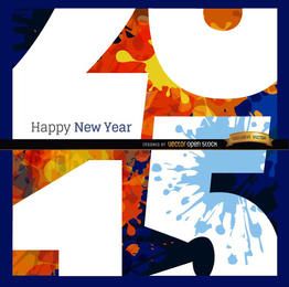 Fondo feliz 2015 grunge vista cercana