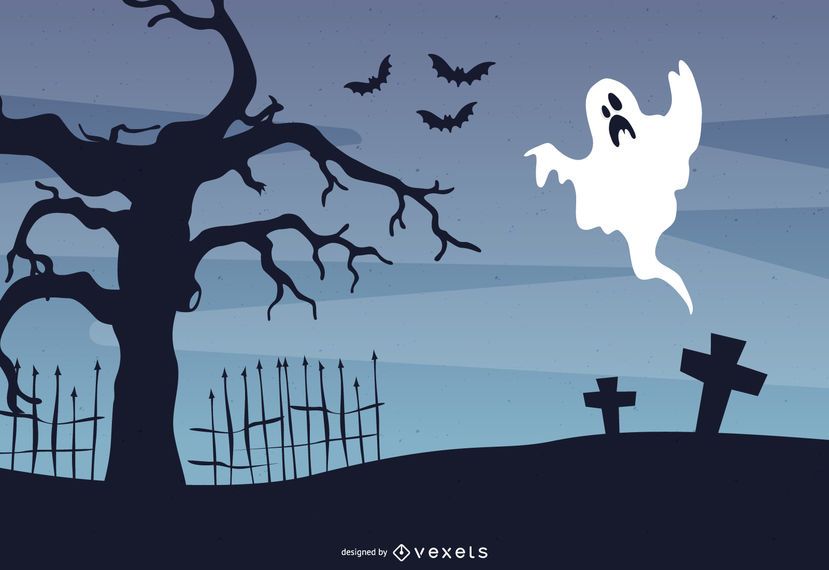 Árbol cazado en el cementerio Halloween Flyer Árbol cazado en el cementerio Halloween Flyer