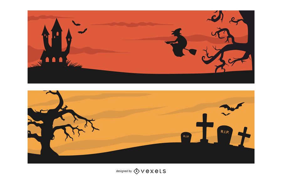 Creepy Halloween Header Banner Pack Creepy Halloween Header Banner Pack
