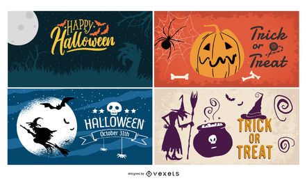 Conjunto de fondo de Halloween