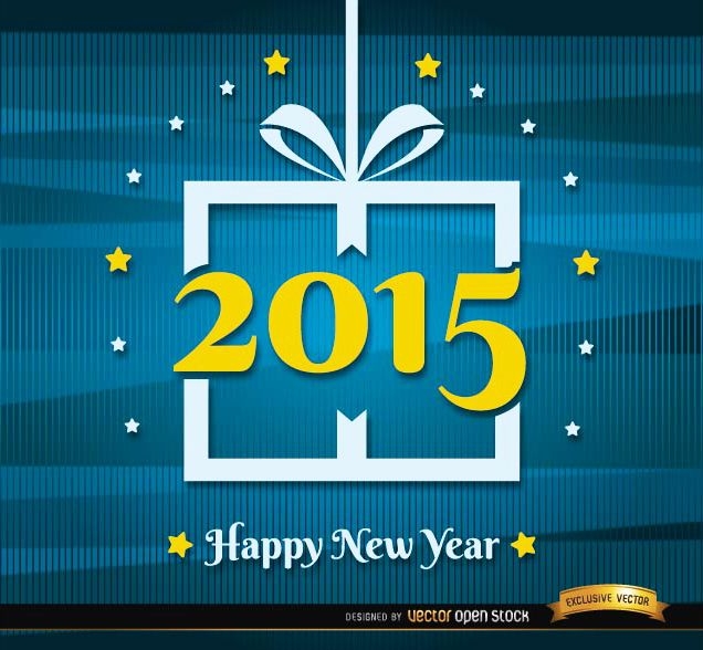 2015 New Year abstract lines background