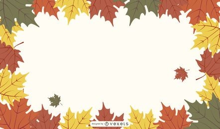Fallen Autumn Leaves Frame & Background Pack
