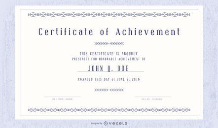 Certificado decorativo e pacote de modelo de credencial
