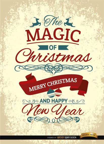 Cartaz de grunge vintage de Natal Cartaz de grunge vintage de Natal