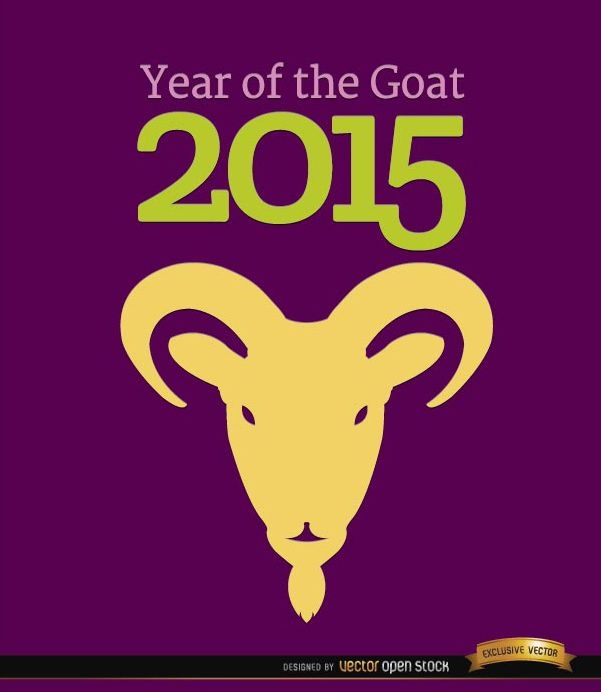 2015 Year of Goat head background