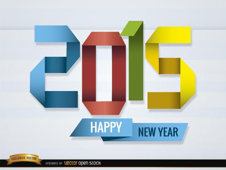 2015 origami background 2015 origami background
