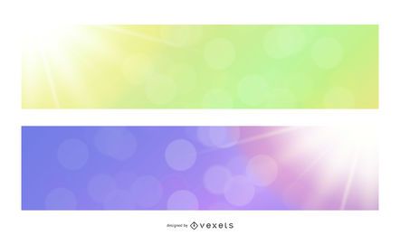 Multicolor Sun Glare Banner Backgrounds Vector Download