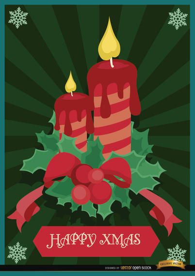 Christmas candles mistletoe background Christmas candles mistletoe background