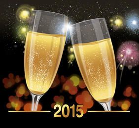 2015 Feier Toast Hintergrund
