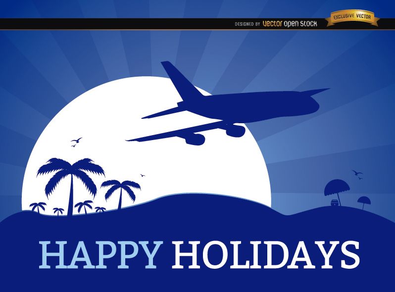 Holidays vacation plane background  