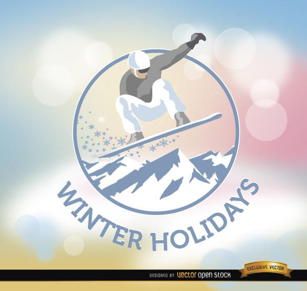 Fondo de snowboard de vacaciones de invierno Fondo de snowboard de vacaciones de invierno