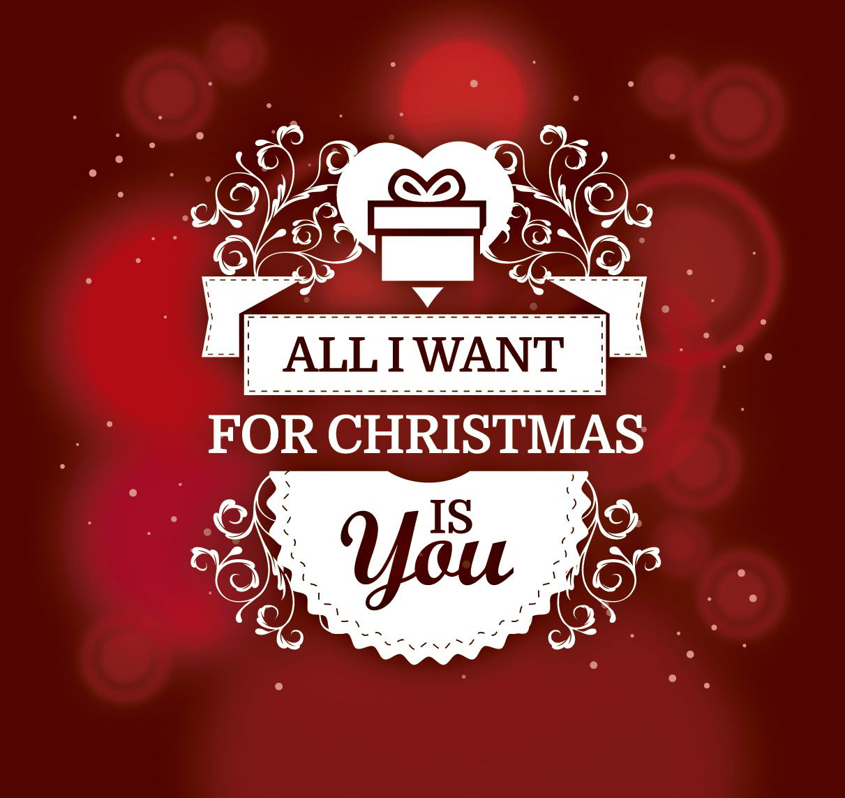 Romantic Christmas gift background