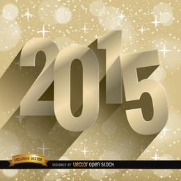 Fundo dourado estrelas de 2015