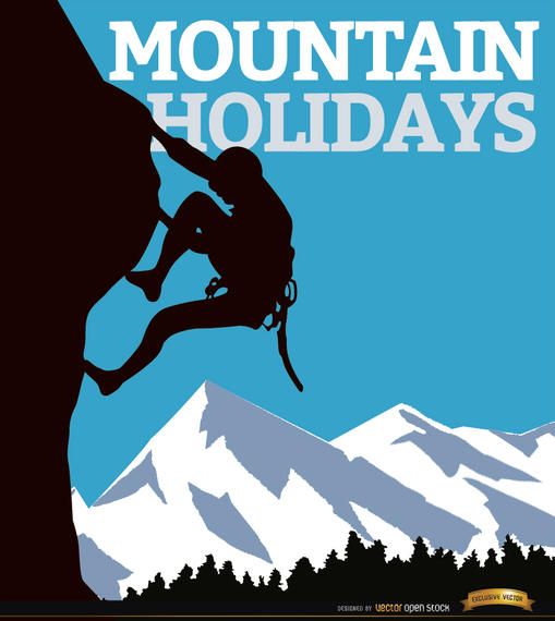 Mountain climb man poster Mountain climb man poster