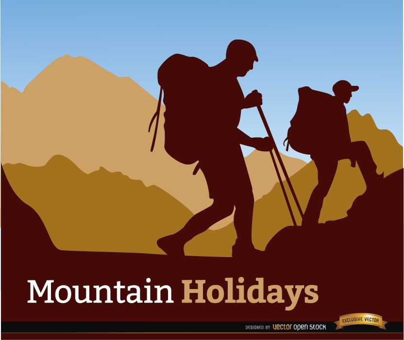 Mountaineering holidays background