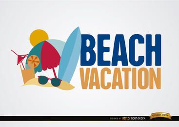 Fundo de férias na praia