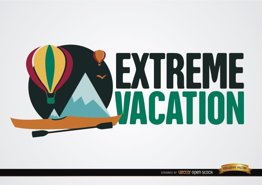Banner de vacaciones extremas
