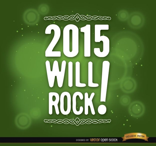 2015 message green background