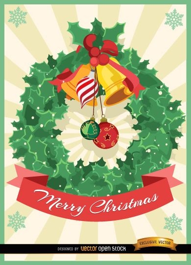 Christmas mistletoe ornament card