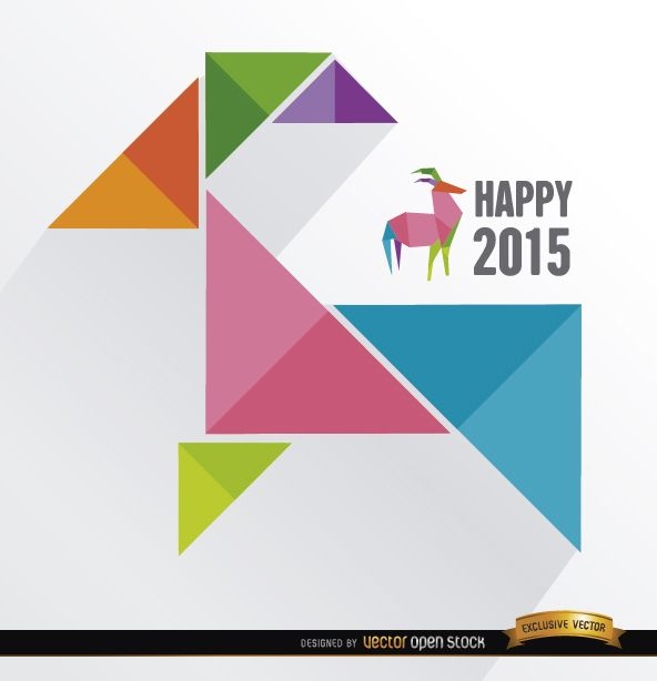 2015 triângulos coloridos cabra
