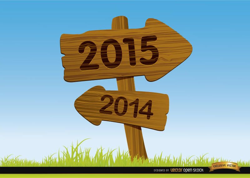 2015 sinais de seta de madeira fundo 2015 sinais de seta de madeira fundo