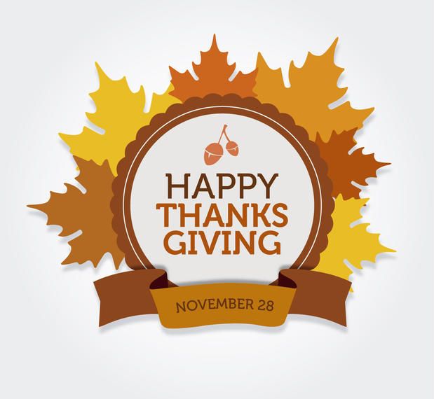 Happy Thanksgiving round label Happy Thanksgiving round label