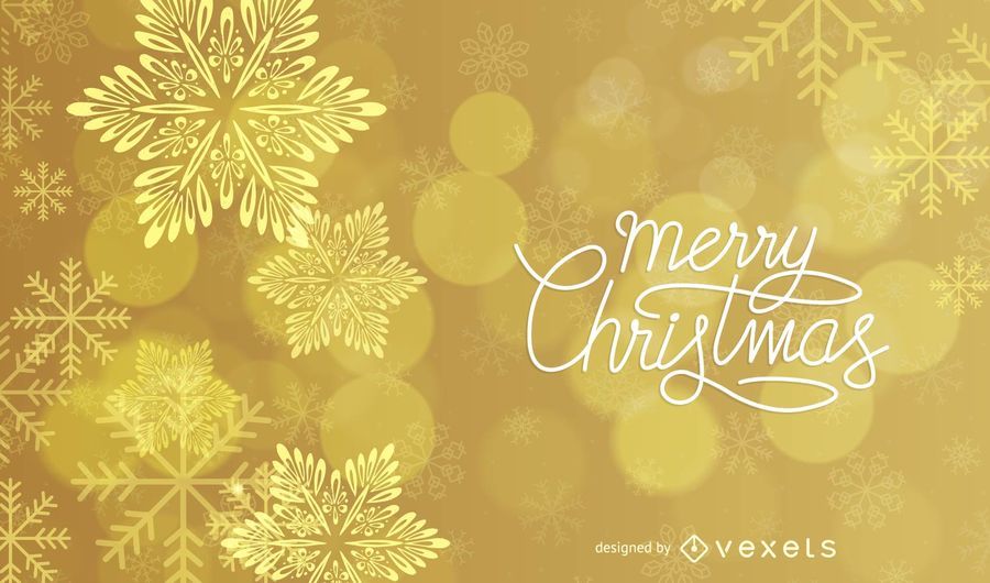 Shiny Gold Starry & Snowflakes Christmas Background Shiny Gold Starry & Snowflakes Christmas Background