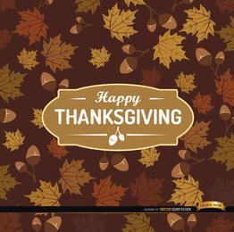Happy Thanksgiving acorn leaves background Happy Thanksgiving acorn leaves background